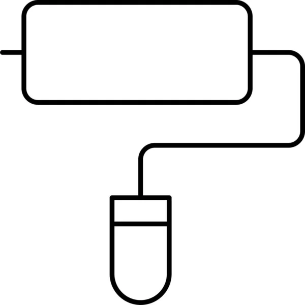 Cor Escova Ícone Pintura Família Casa Categoria — Vetor de Stock