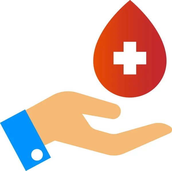 Donación Sangre Icono Médico — Vector de stock