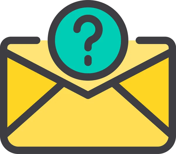 Ikona Listu Mail Komunikacji Stylu Wypełnionym — Wektor stockowy