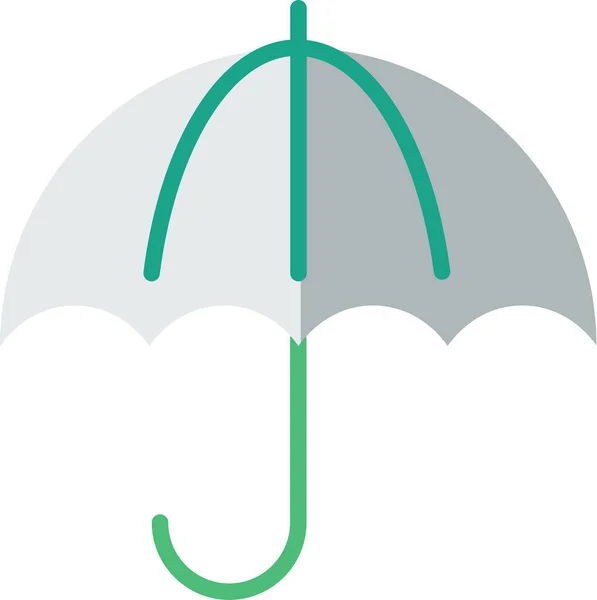 Forecast Protection Umbrella Icon Flat Style — Stock Vector