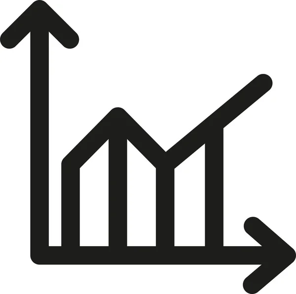 Gráfico Análise Ícone Comércio Eletrônico Estilo Esboço — Vetor de Stock