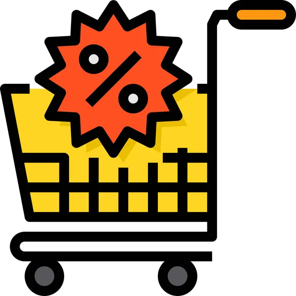 Nákupní Ikona Sleva Kategorii Shopping Ecommerce — Stockový vektor