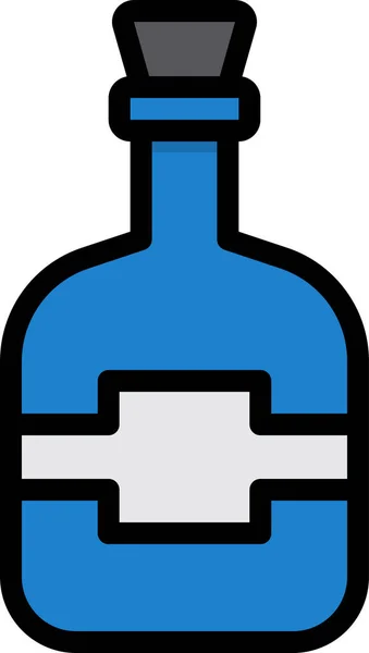 Fles Beveragealcohol Drank Pictogram — Stockvector