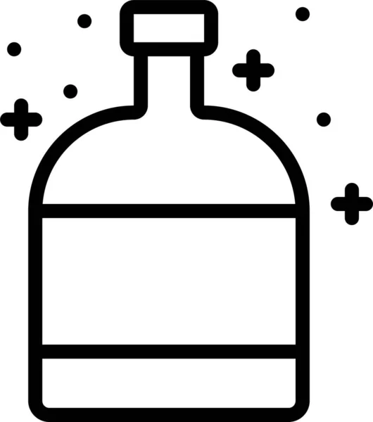 Alkohol Alkoholische Getränkeflasche Symbol Umriss Stil — Stockvektor