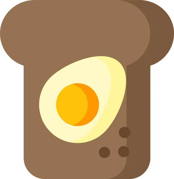 Икона Бутербродов Завтрак Плоском Стиле — стоковый вектор