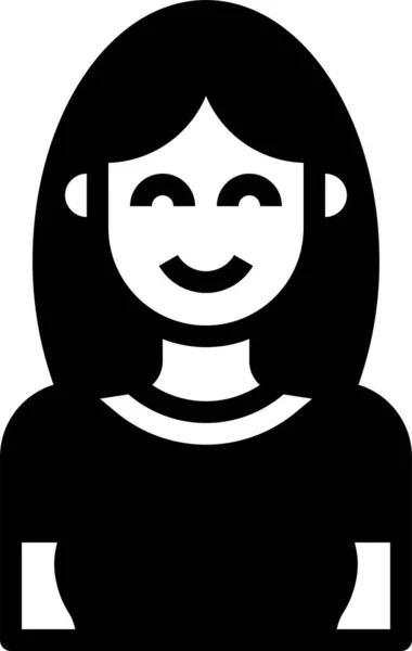 Avatar Femme Icône Mignonne — Image vectorielle