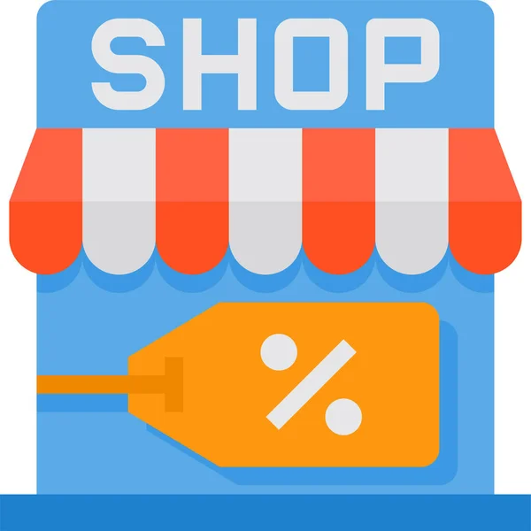 Shop Sale Discount Icon — Stock Vector