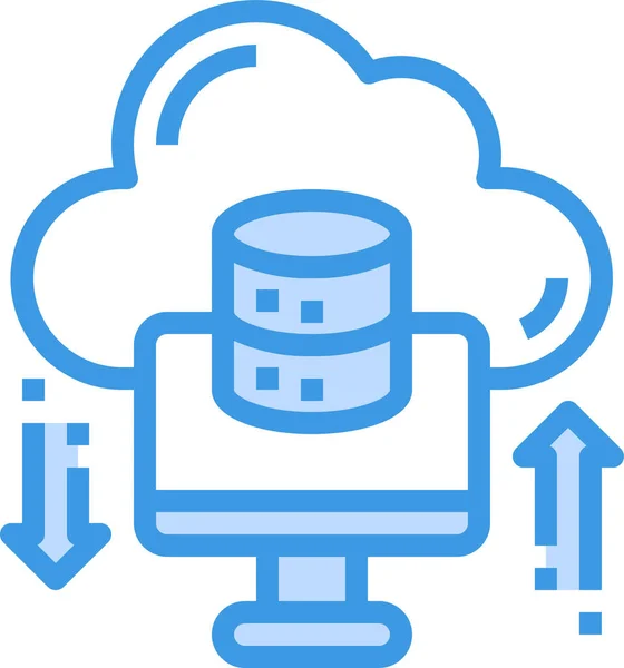 Cloud Computing Stor Ikon — Stock vektor