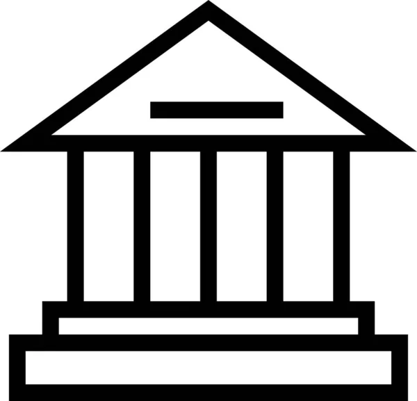 Банківський Банкір Банківський Значок Контурному Стилі — стоковий вектор