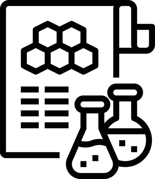 Ikona Biologie Chemie Vzdělávání Stylu Osnovy — Stockový vektor