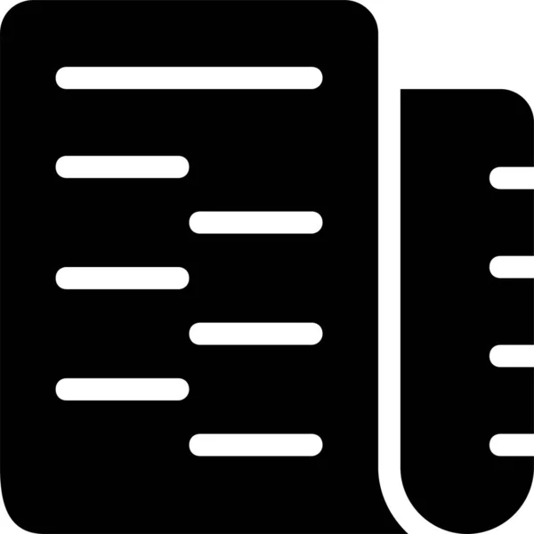 Dokument Datei Nachrichten Symbol Solidem Stil — Stockvektor