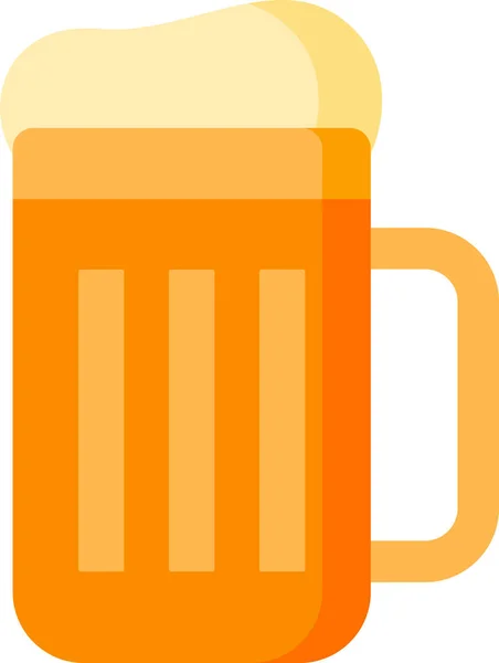 Cerveza Alcohol Bebida Icono Estilo Plano — Vector de stock