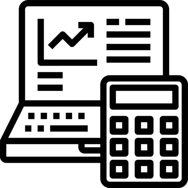 Accounting Analytic Business Icon Outline Style — Stock Vector