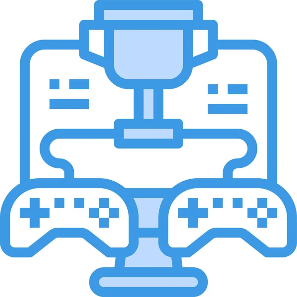 Computadora Esport Icono Del Juego Categoría Juegos — Vector de stock