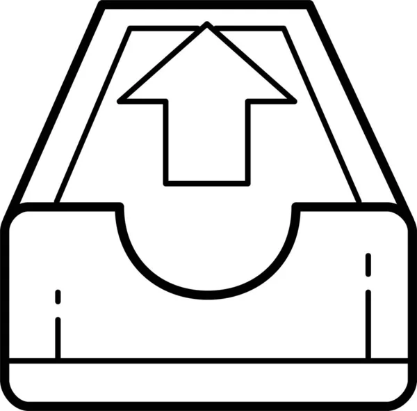 Posteingangsbuchstabensymbol Umrissstil Exportieren — Stockvektor