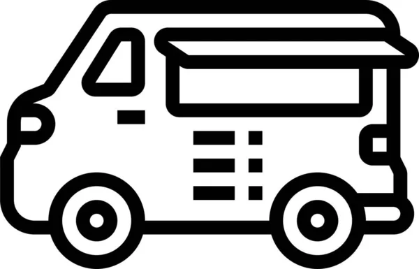 Φορτηγό Τροφίμων Γρήγορο Εικονίδιο — Διανυσματικό Αρχείο