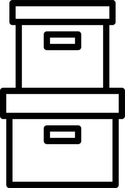 Boîte Carton Icône Livraison — Image vectorielle