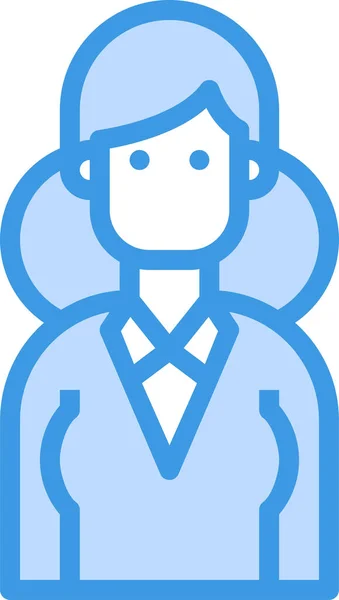 Ikona Włosów Biznesu Avatar Stylu Wypełnionym — Wektor stockowy