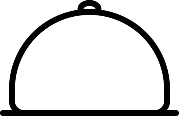 Kuchen Sahne Dessert Symbol Outline Stil — Stockvektor