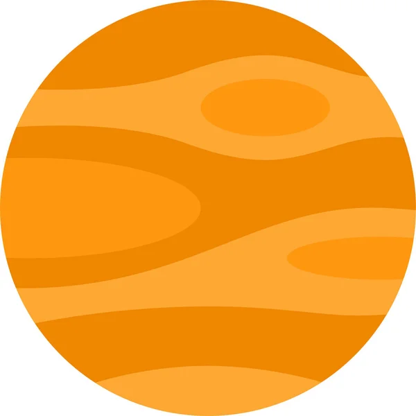 Astronomi Utbildning Planet Ikon Platt Stil — Stock vektor