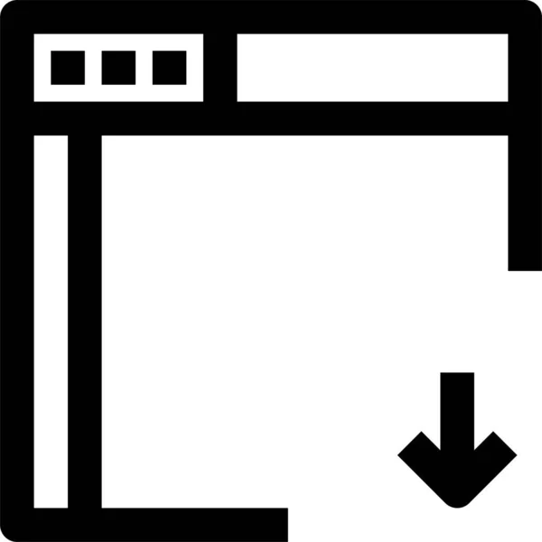 Ícone Interface Computação Navegador Estilo Esboço — Vetor de Stock