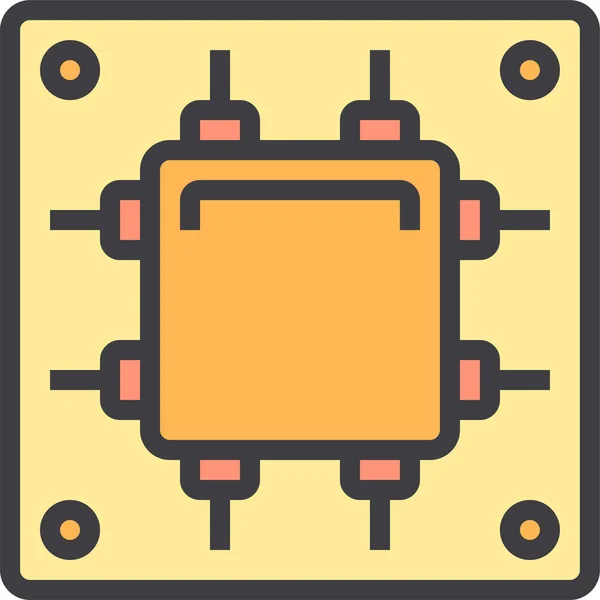 스타일의 컴퓨터 Cpu 아이콘 — 스톡 벡터