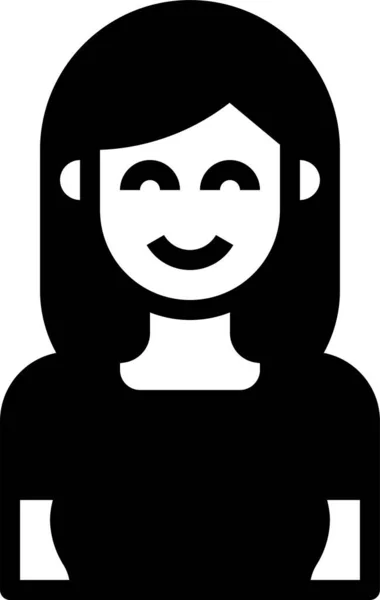 Avatar Mujer Lindo Icono — Vector de stock