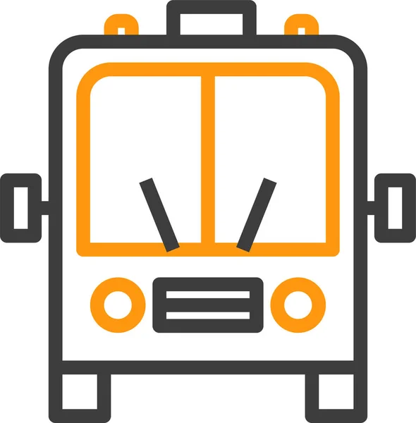 Bus Caravan Holiday Icon Outline Style — Stock Vector