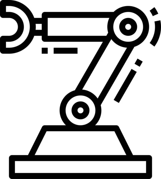 Βραχίονας Τεχνητή Μηχανική Εικονίδιο Στυλ Περίγραμμα — Διανυσματικό Αρχείο