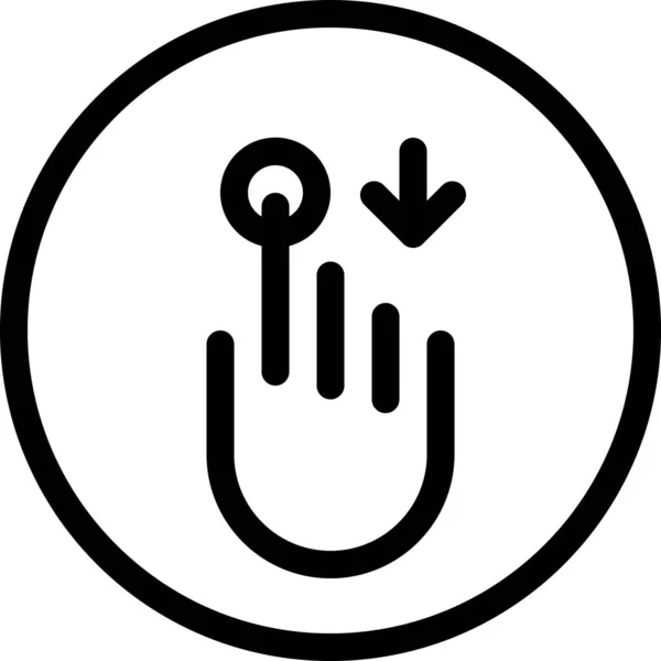 Fingergesten Symbol Umriss Stil — Stockvektor