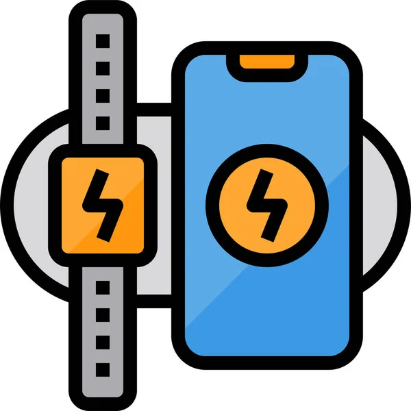 Battery Charger Smartphone Icon Electronic Devices Appliances Category — Stock Vector
