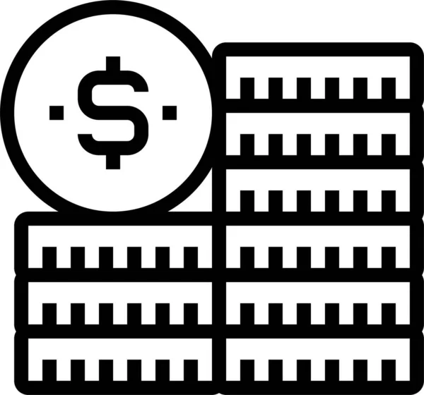 Ikona Správy Podnikového Financování Stylu Osnovy — Stockový vektor