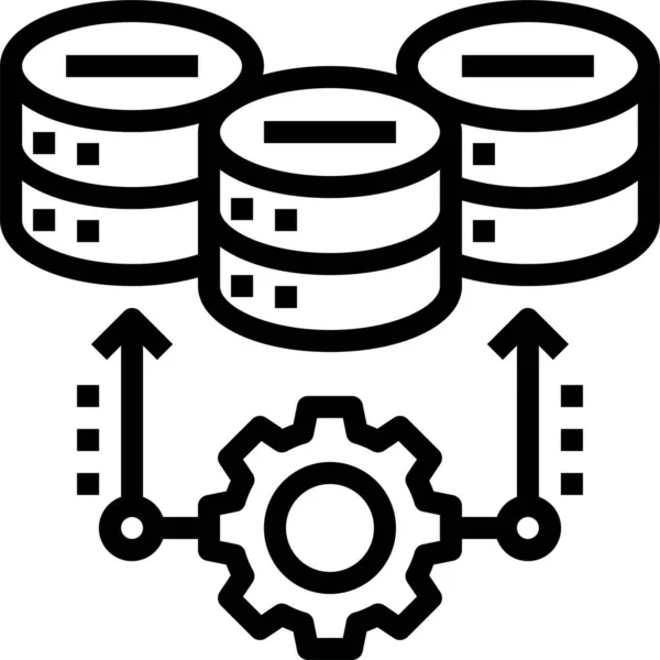 Datenbank Ikone — Stockvektor