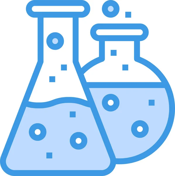 Biologie Chemie Ausbildung Ikone Ausgefülltem Outline Stil — Stockvektor