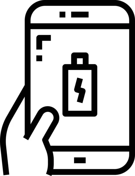 App Batterie Icône Smartphone — Image vectorielle