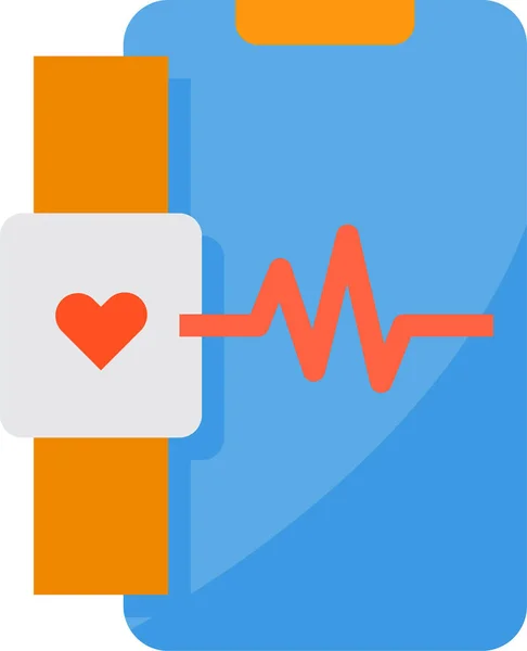 Hälso Och Sjukvård Hjärta Mobil Ikon Mobila Enheter App Kategori — Stock vektor