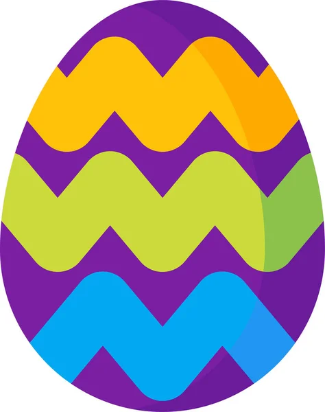 Easter Egg Ball Icon Flat Style — Stock Vector