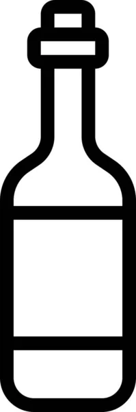 Ícone Vidro Bebida Garrafa — Vetor de Stock