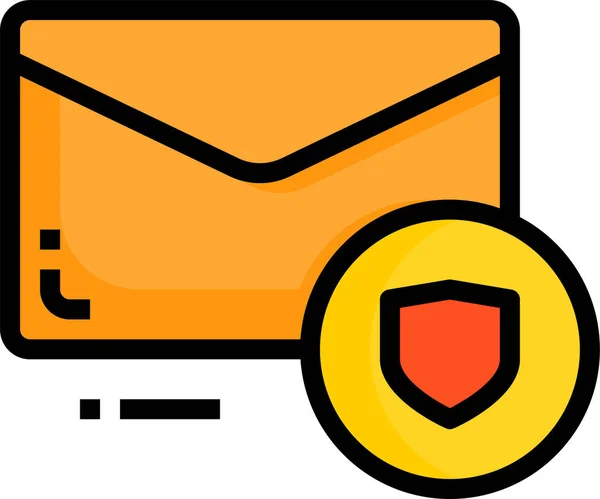 Ícone Carta Envelope Mail Estilo Esboço Preenchido —  Vetores de Stock