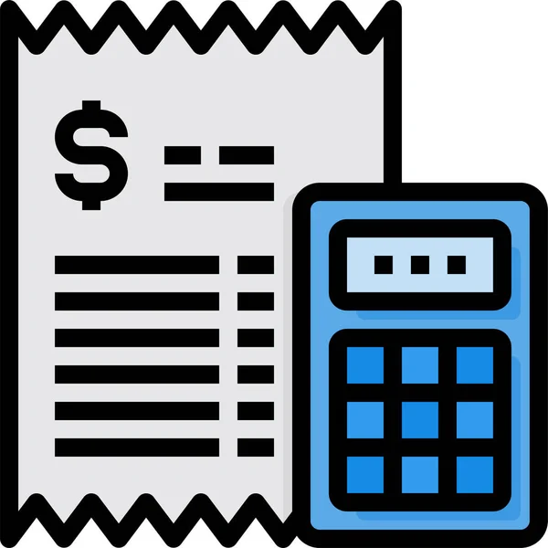 Ikona Kalkulacji Transakcji Płatniczych — Wektor stockowy