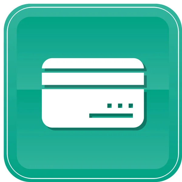 Bankkort Kreditikon Bricka Stil — Stock vektor