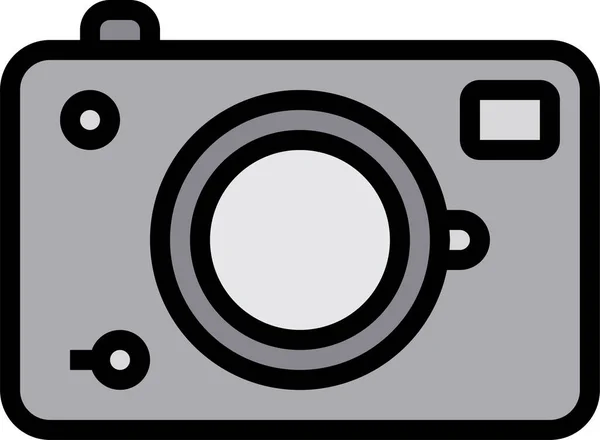 Camera Device Gadget Icon Filled Outline Style — Stock Vector