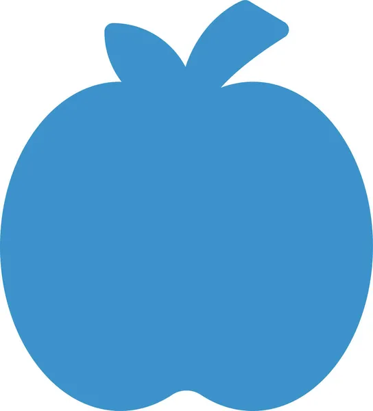 Apfel Obst Ikone Flachen Stil — Stockvektor