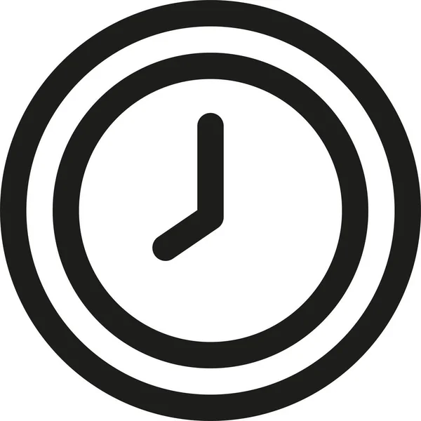 轮廓样式的时钟警报图标 — 图库矢量图片