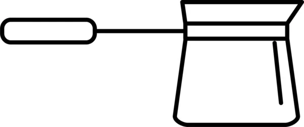 Café Pote Café Ícone Estilo Esboço —  Vetores de Stock