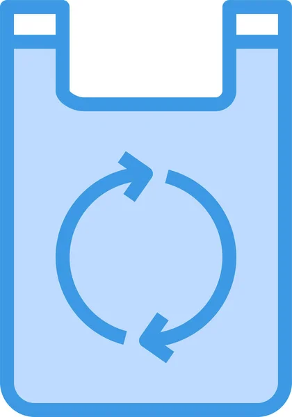 Sac Plastique Recycler Icône — Image vectorielle