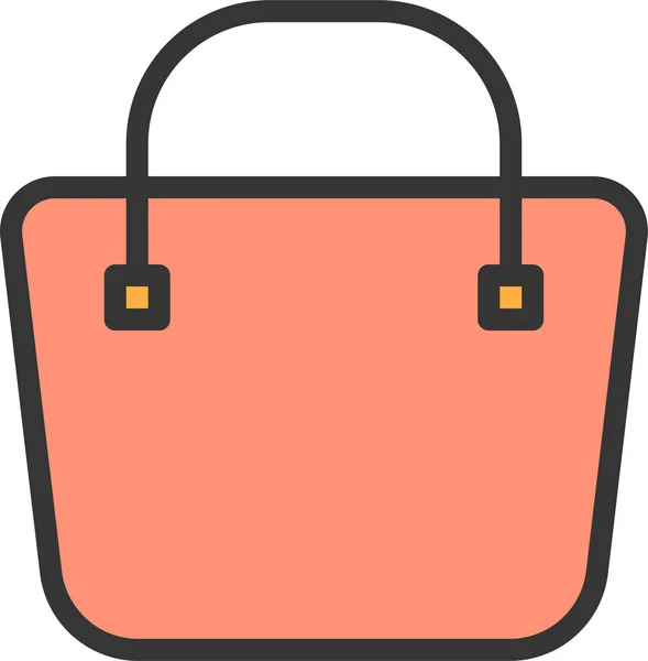 Bag Commerce Verkoop Pictogram Gevulde Outline Stijl — Stockvector