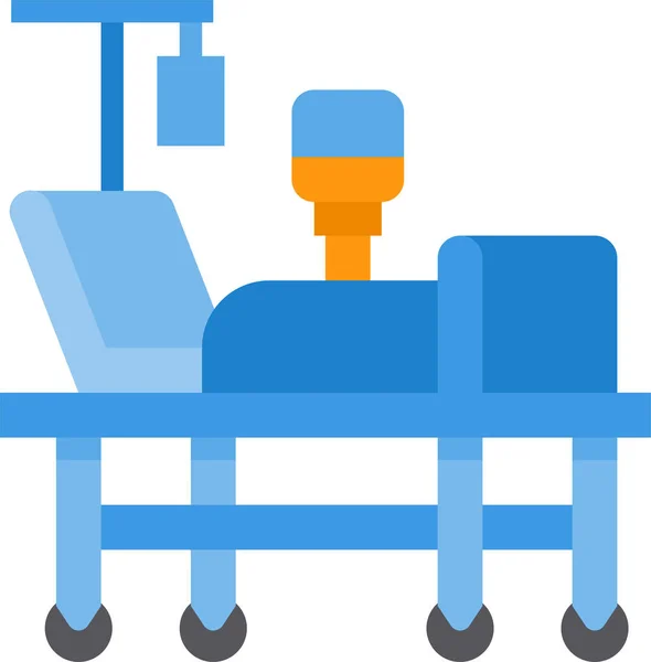 Bed Clinic Hospital Icon — Stock Vector