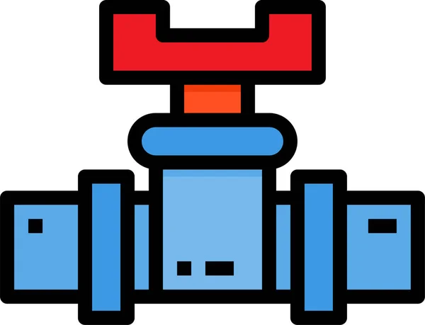 Ícone Tubulação Indústria Gás Categoria Ferramentas Construção —  Vetores de Stock