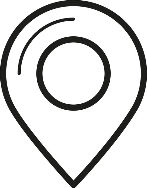 Lageplan Symbol Umrissstil — Stockvektor